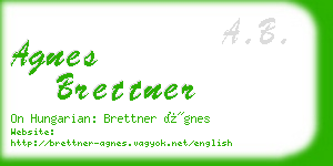 agnes brettner business card